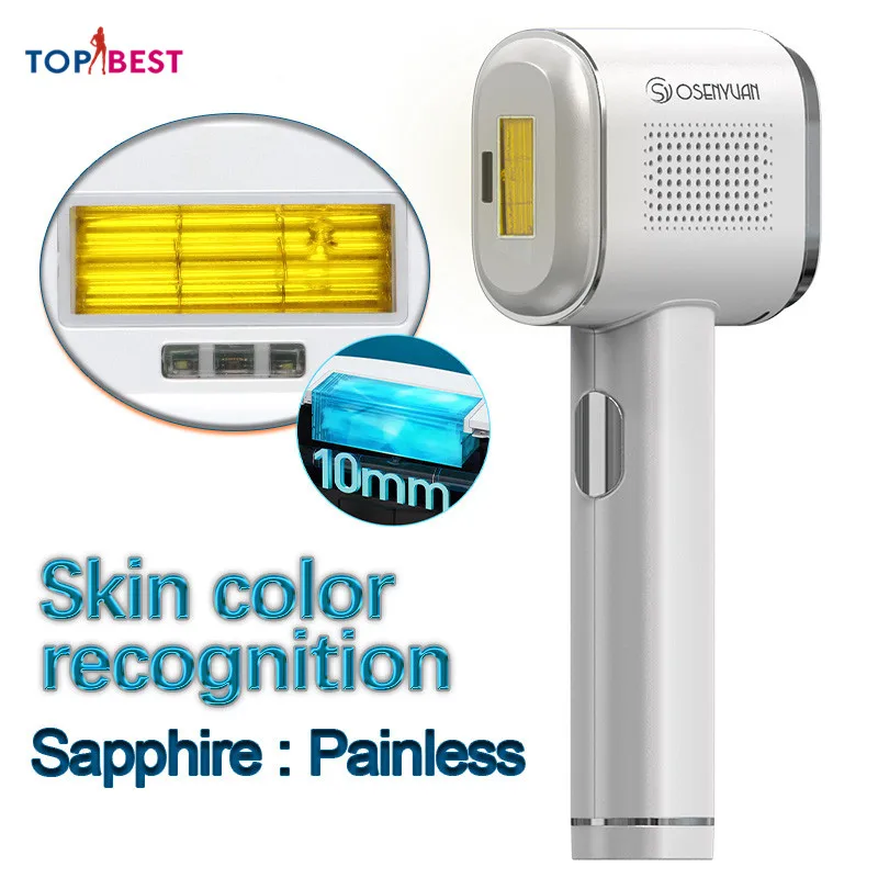 

Permanent Hair Removal Machine Ice Cool Sapphire Painless IPL Laser Epilator The First Automatic Skin Detection Photoepilator