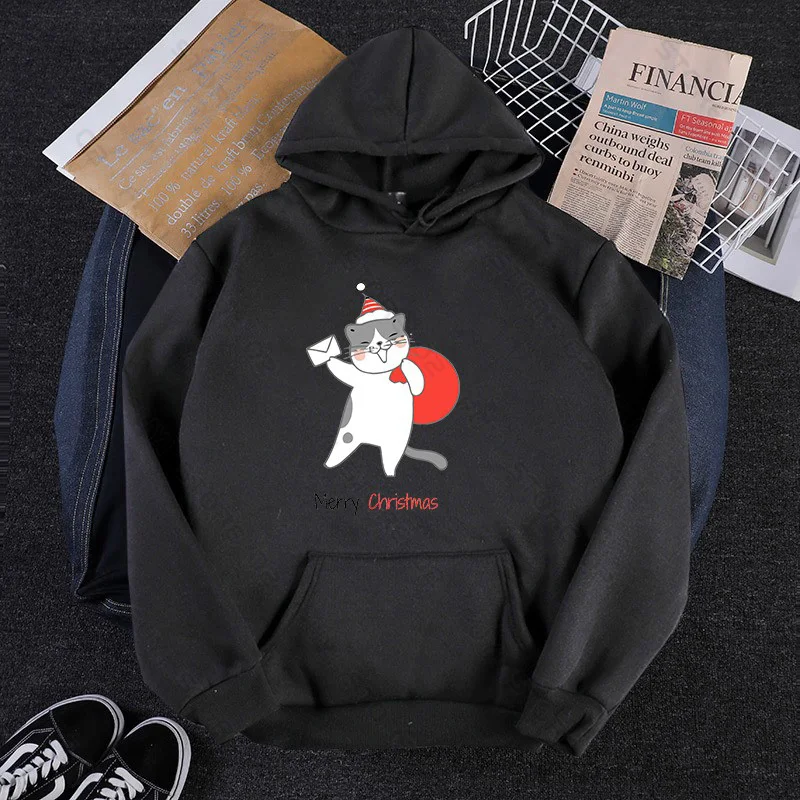 

Christmas Womens Hoodie Autumn And Winter Comfort Sweatshirt Santa Group Hoodies Girls Long Sleeve Hooded Xmas Female Pullover