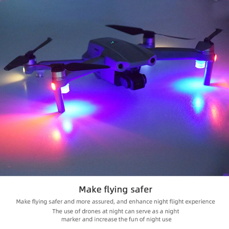 Drone Flash Strobe Lamp Night Flight Light for Mavic Air 2/Mini 2 Spark Zoom Drone Accessories 2pcs Universal