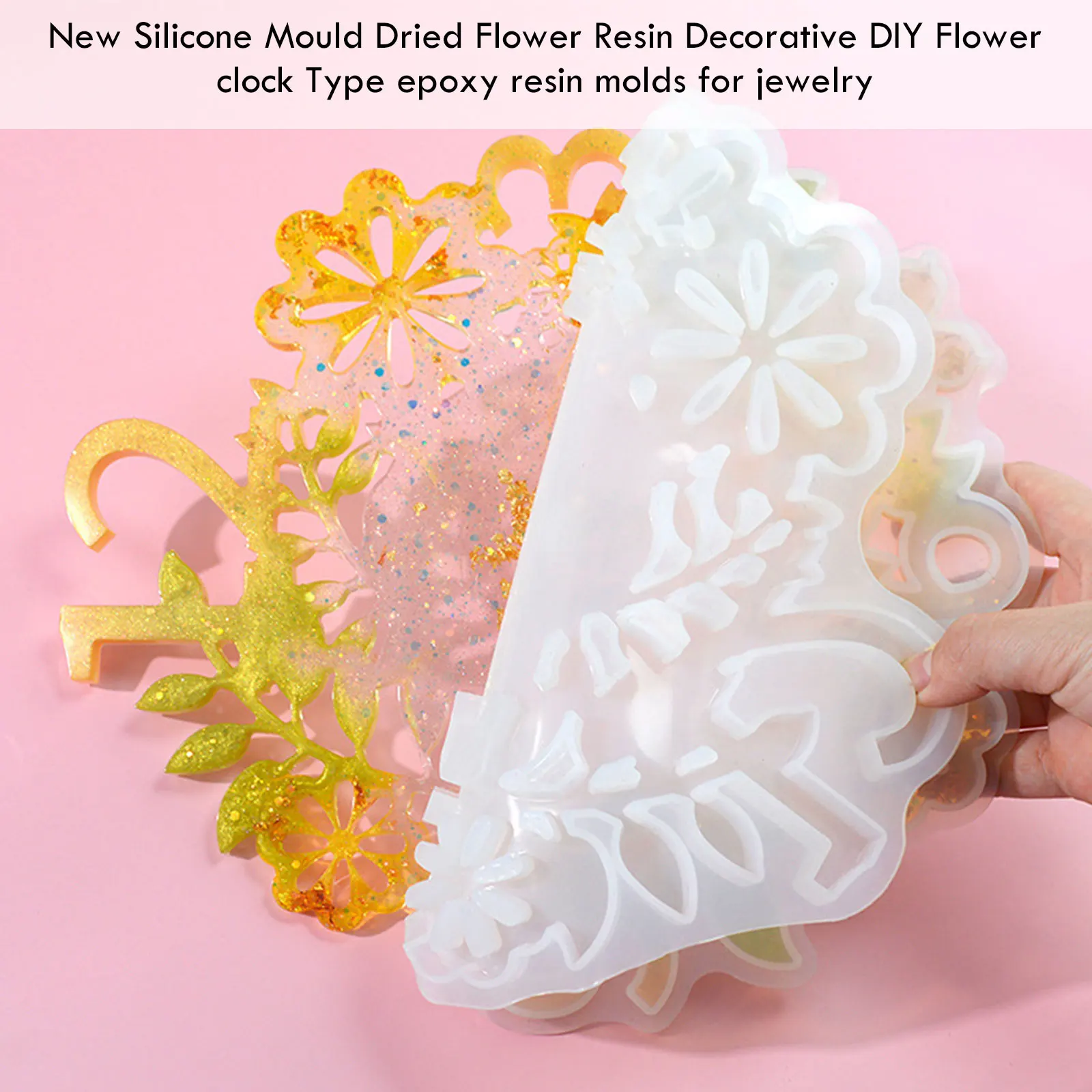 DIY Flower Alarm Clock Molds Silicone Mold For Epoxy Resin Dried Decorative Jewelry Craft |