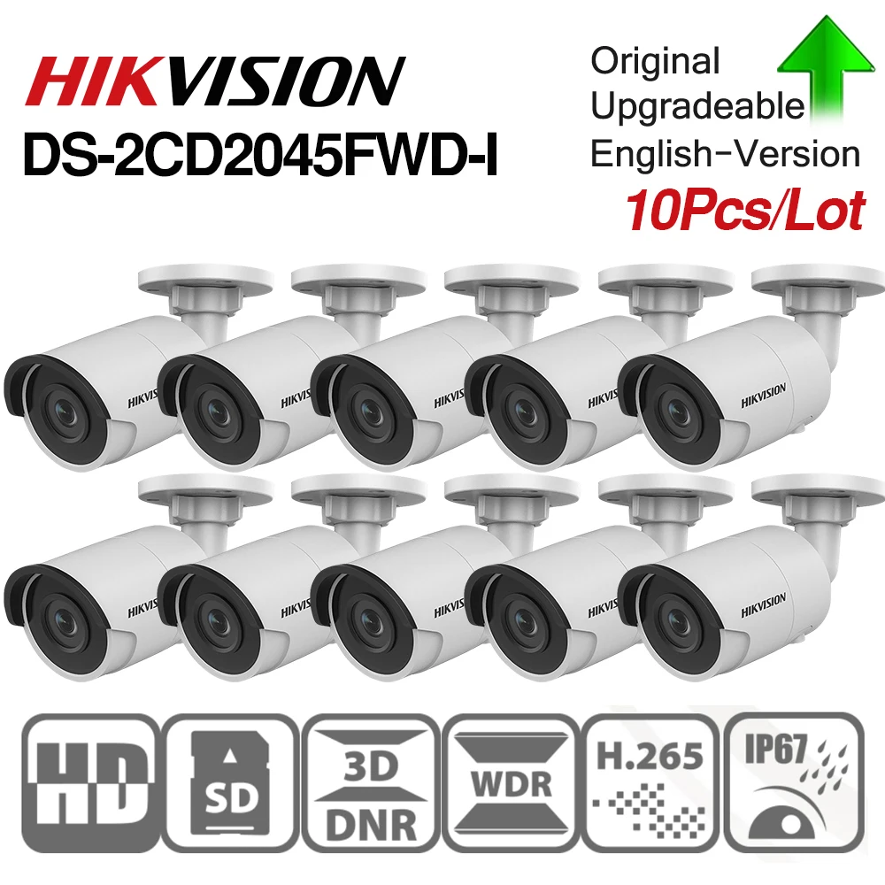 Камера видеонаблюдения Hikvision 4 МП купольная сетевая камера 30 м IP67 H.265 + слот для