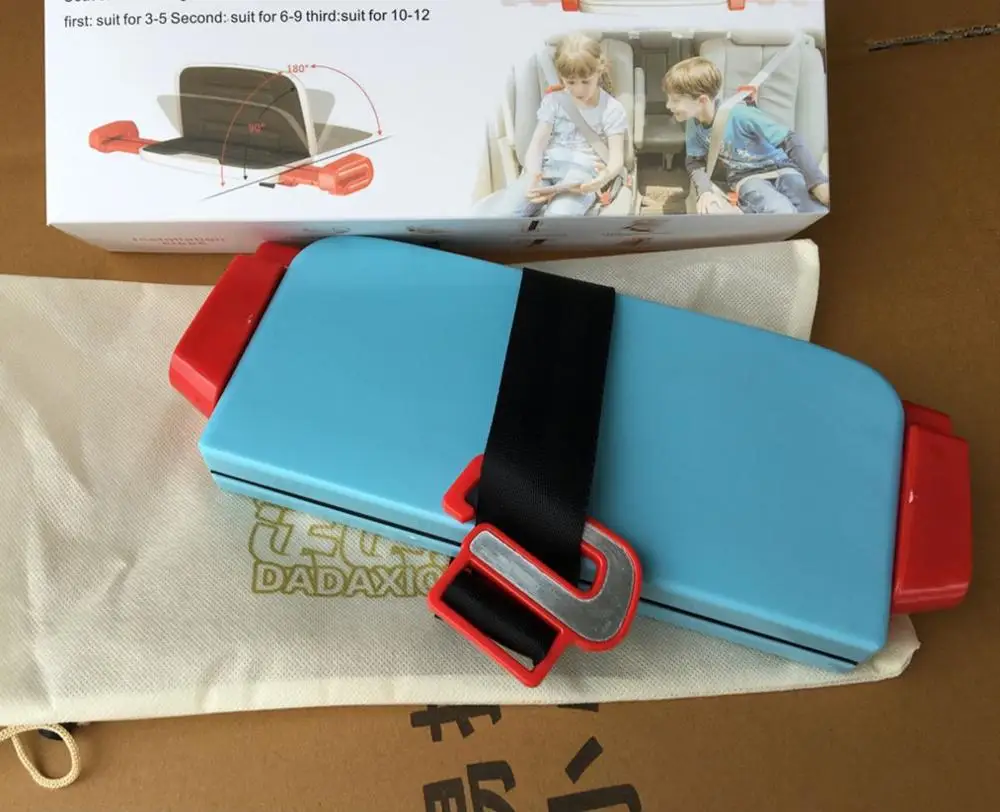 Мини портативное складное детское автомобильное сиденье бустер с карманом для