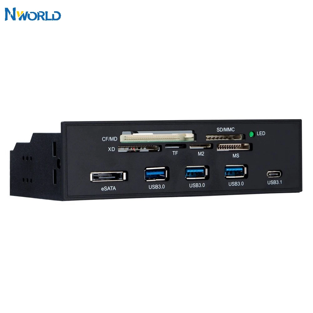Nworld STW 3 5 дюймовый ПК передняя панель многофункциональный картридер порта USB 25 1