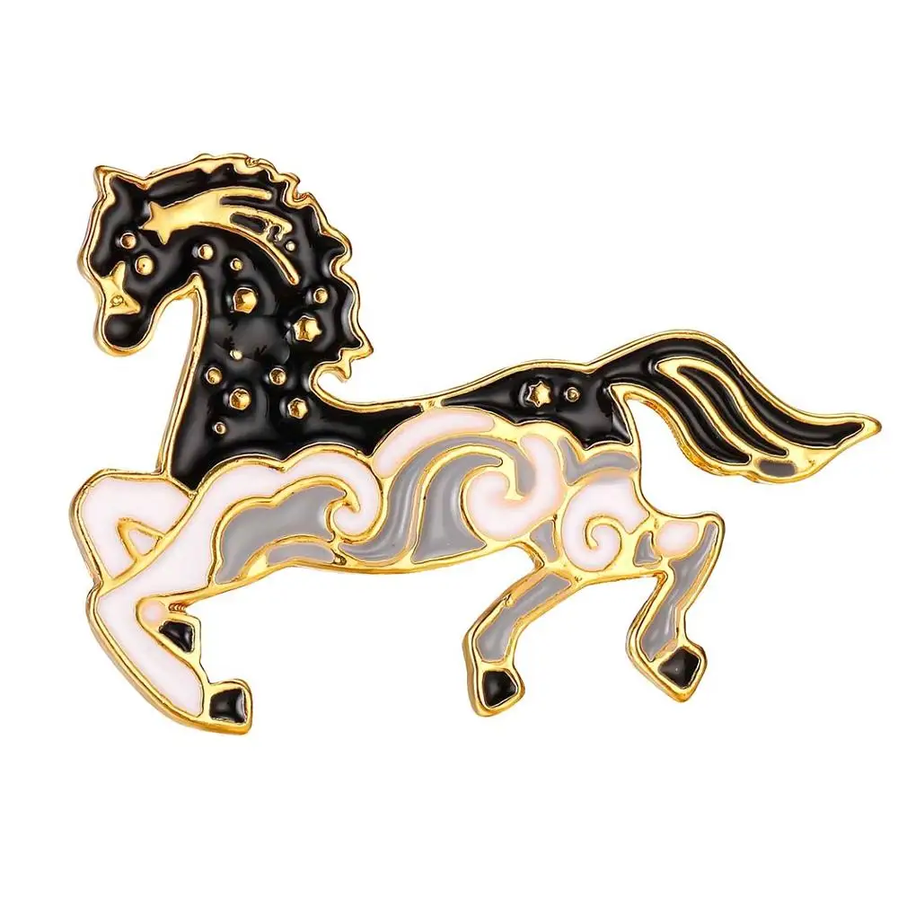 Cxwind Vintage Animal Horse Enamel Brooches for Women Large Insect Brooch Pin Fashion Dress Coat Accessories Cute Pins Jewelry | Украшения