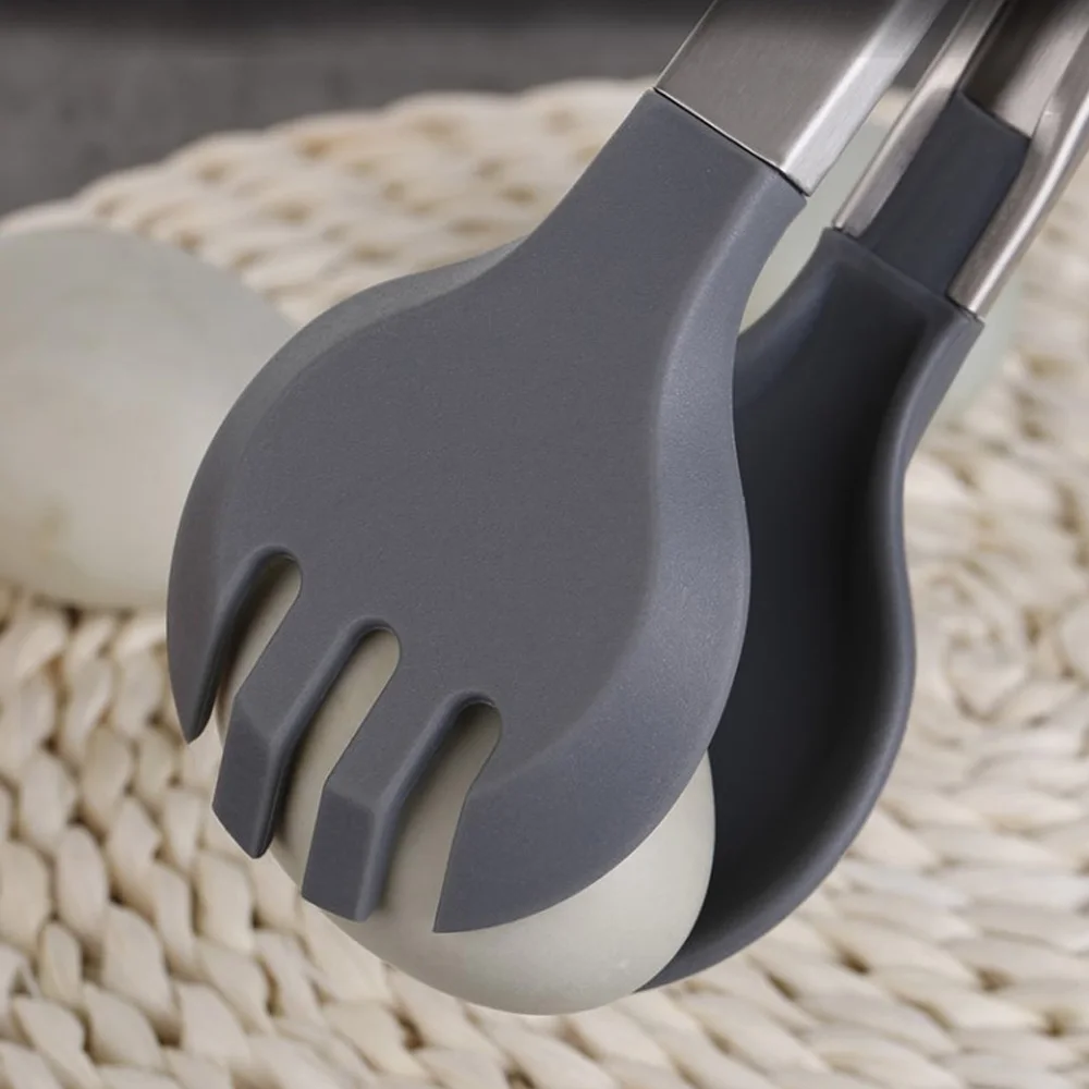 Stainless Steel Silicone Tips Tongs Kitchen Non-Stick Barbecue Steak Clip Cooking Tong Accessories | Дом и сад