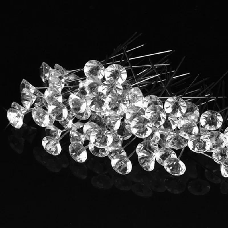 50 шт. блестящие алмазные булавки со стразами Свадебные бутоньерка для цветочного