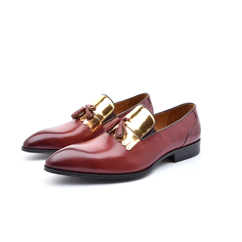 Мужская обувь из натуральной кожи ручной работы без шнуровки крышка ремня