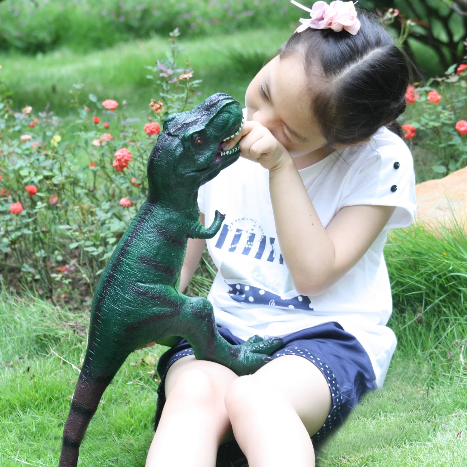 02 Huang Cheng Toys14 дюймов фигурка животного модель мягкая чучела мир динозавр Raptor Защитная зона Gojira король Монстры детские игрушки - Цвет: 02