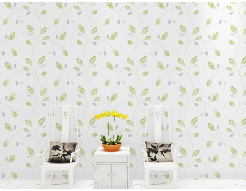 Green Leaf Color Wall Paper(Stricker) Wallpaper Roll for Home Decoration and Hot sell in 2019 | Обустройство дома