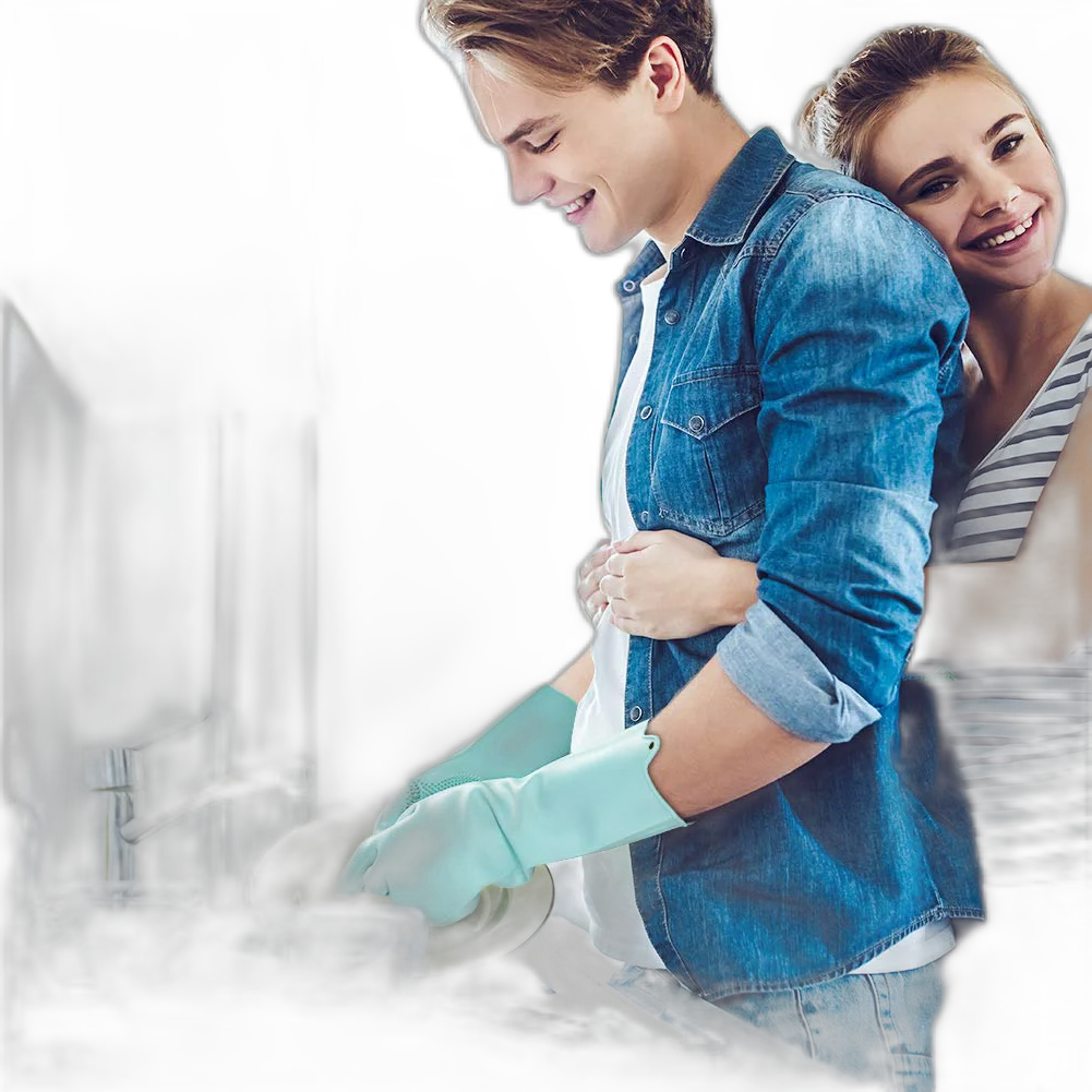 Силиконовые перчатки с шипами для мытья посуды (1 пара)|Бытовые перчатки| |