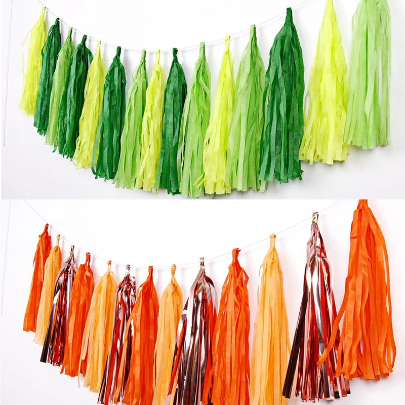 1 упаковка бумажное украшение для свадьбы кисточки лента-гирлянда занавеска