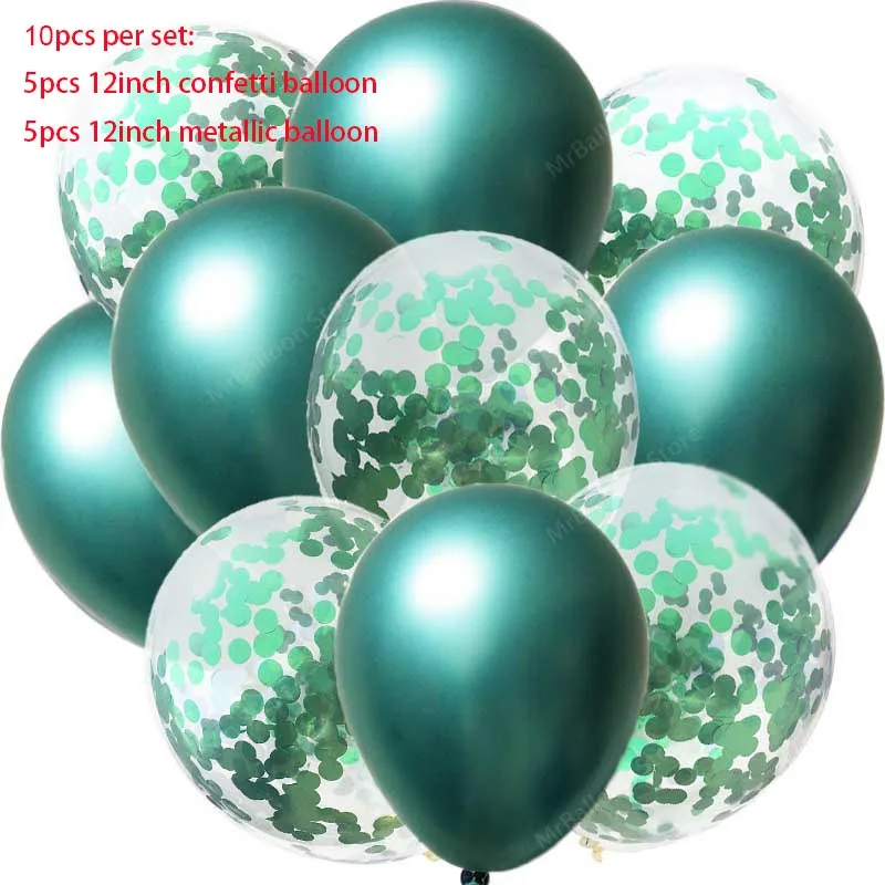 style 9 10 шт./лот, шары с голубыми металлическими конфетти для дня рождения, вечеринки, крещения, для мальчиков, баллонов, для дня рождения, для мальчиков и девочек - Цвет: style 9