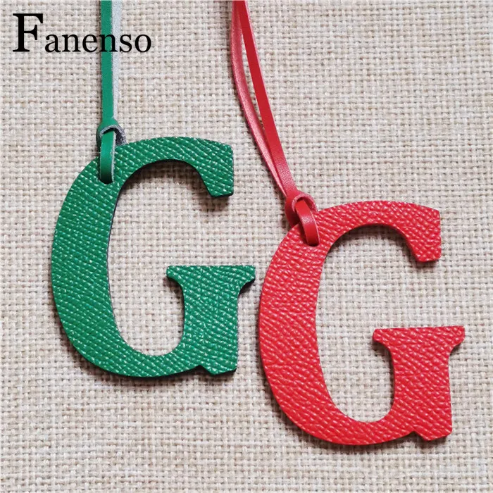 

Leather English Letters Charm G Character Bag Pendant