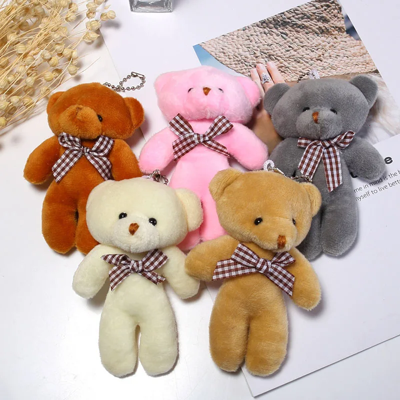 

Mini Plush Conjoined Bear Toys Pendant PP Cotton Soft Stuffed Bears Holiday Gift