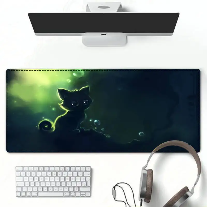 

Nice Cat foot green eyes cat Gaming Mouse Pad Gamer Keyboard Maus Pad Desk Mouse Mat Game Accessories For Overwatch