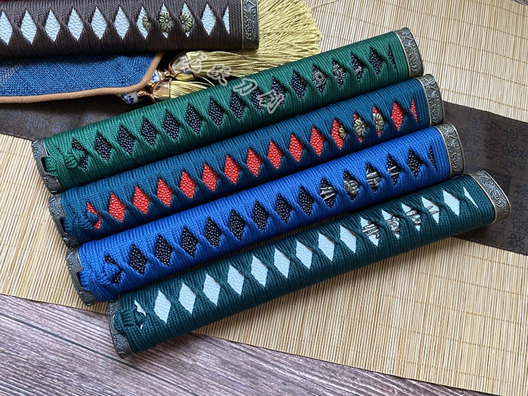 Ручка японского самурайского меча ручной работы 26 см набор кирсит цука/фучи