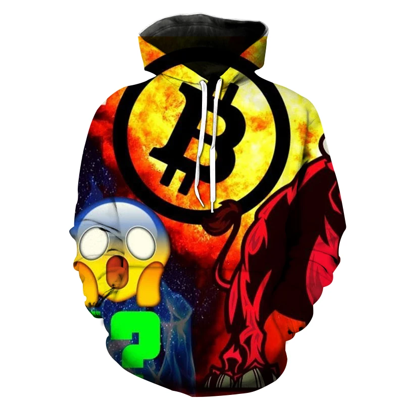 

New Bitcoin Hoodie Men, Fashion Casual 3D Printed Hoodies, Hip-Hop Fall Winter Sweatshirts, Hooded Sweatwear, Plus SizeXXS-6XL