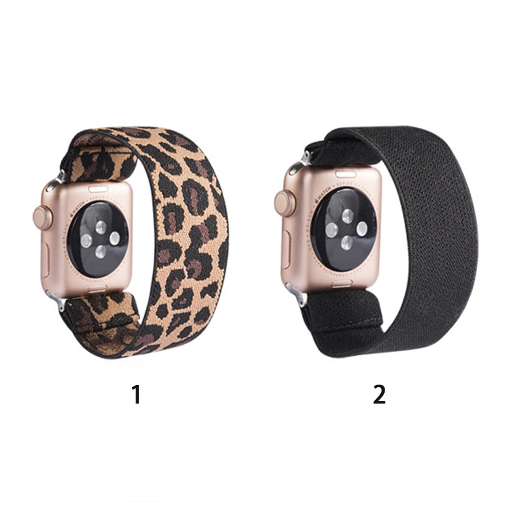 New Colorful Replacement Fabric Elastic Band Loop Printed Strap Bracelet for Apple Watch Series 5 4 3 2 1 Smart Accessory | Электроника