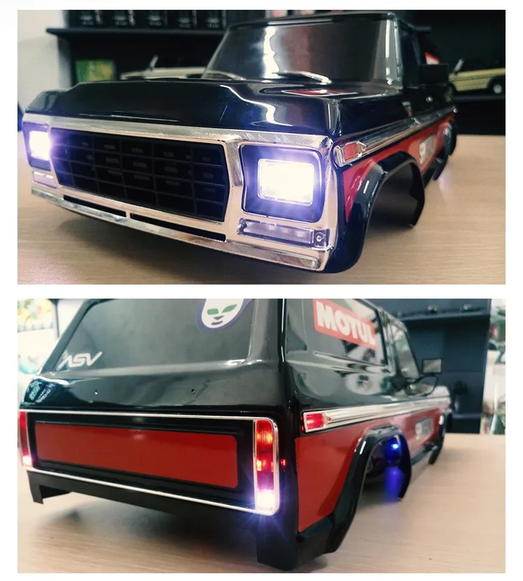 MJRC-sistema de luces LED para coche de control remoto, nuevo producto, grupo de l&aacute;mparas delanteras y traseras para 1/10, Traxxas, TRX4, Bronco-4