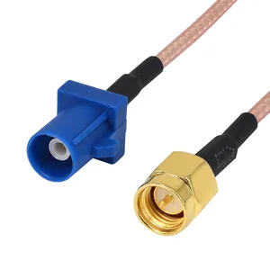 LiiUoDo Автомобильная GPS антенна адаптер кабель SMA штекер к Fakra C синий цвет фото для автомобиля грузовика внедорожника автомобиля стерео головка