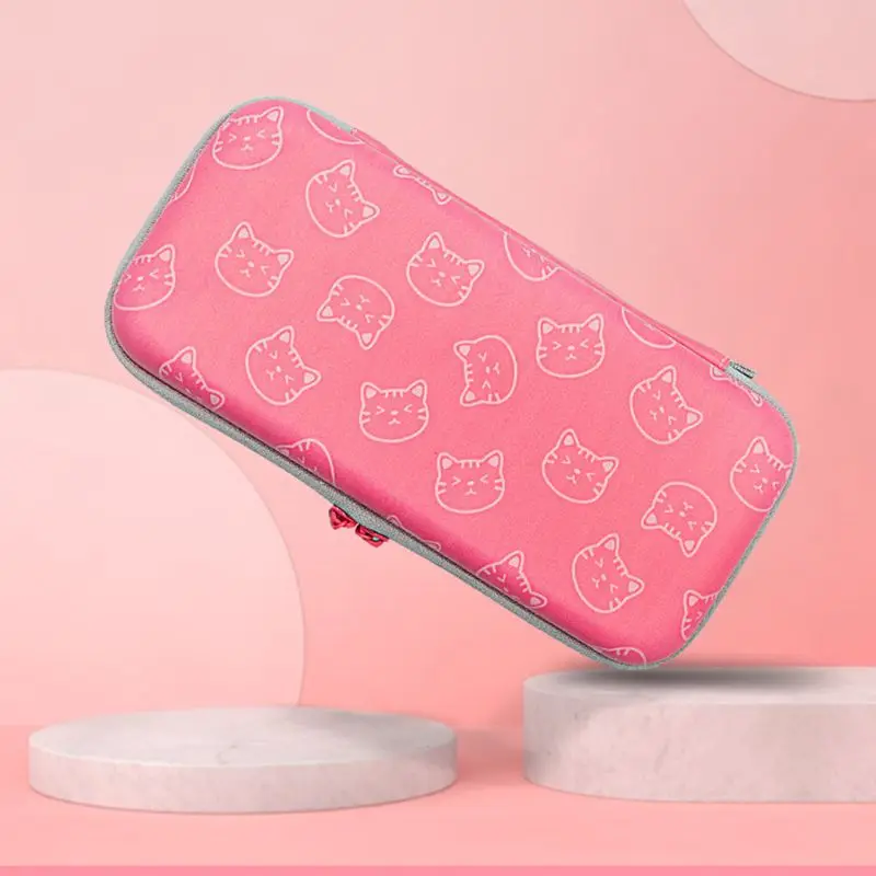 

Cute Cat Claw Pattern Storage Bag Portable Carrying Case for Switch Game Console PXPE