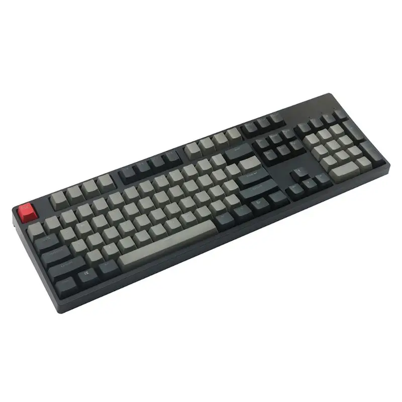 Черный серый смешанный Dolch толстый PBT RGB выстрел с подсветкой 108 Keycap OEM профиль для