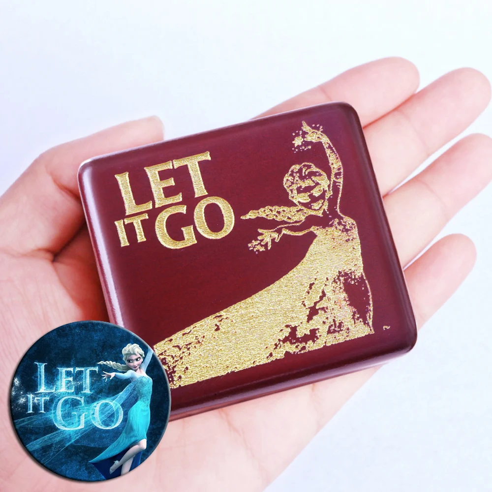 Sinzyo ручная работа деревянная Let it go Музыкальная Коробка Подарок на день рождения на Рождество/День рождения/День Святого Валентина Подарочная коробка красное вино