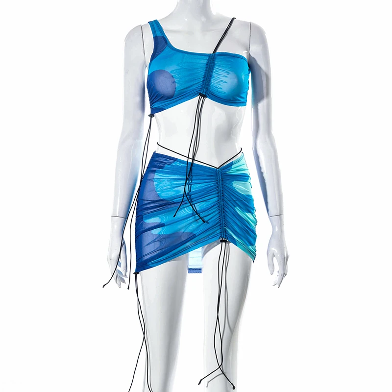 

Cutenove Sexy Party Club Bodycon Dresses For Women's 2021 Summer Clothing Asymmetric Shirring Mixi Dress Female Streetwears