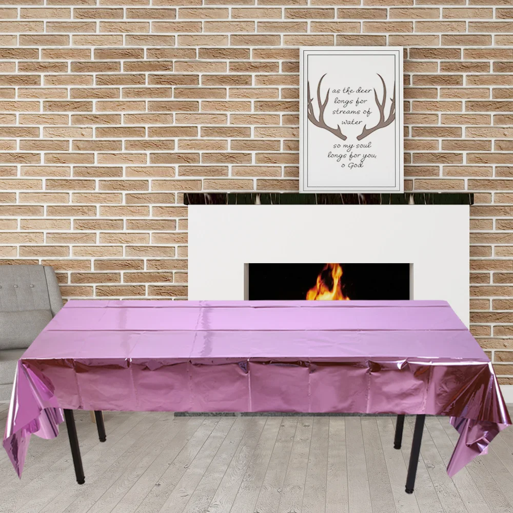 Розовая скатерть из розового золота Рождественская Праздничная Декоративная