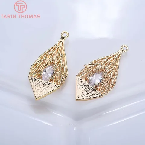 4 шт. Позолоченные латунные подвески TARIN THOMAS