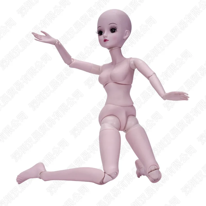 Новый 1/3 3D большие глаза BJD из белой кожи куклы игрушки DIY для детей девушки макияж