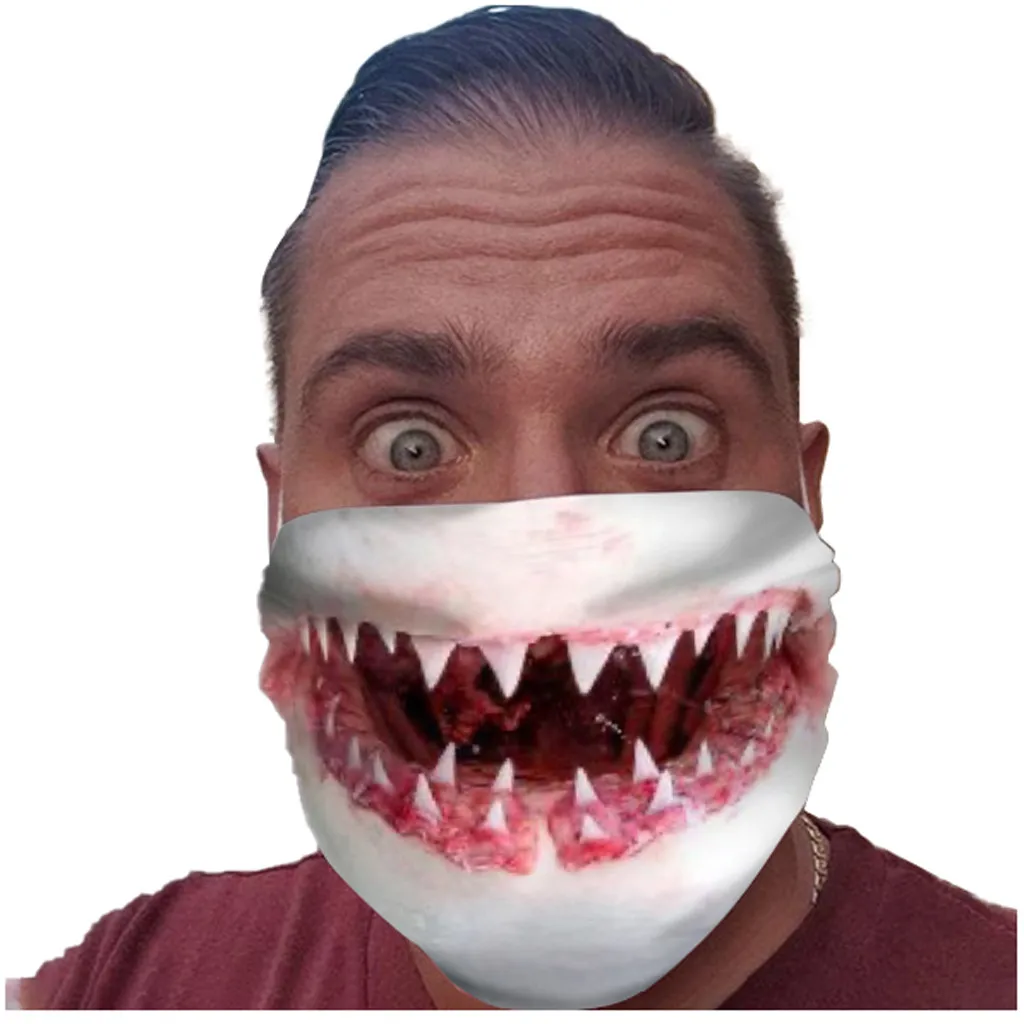 

Adult Halloween Funny mouth masks Dust men women mask Breathable Outdoor Riding Sunscreen mascarilla masque