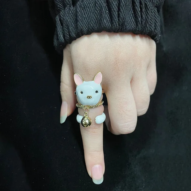 

HZ 2020 New 3pcs/set Funny Animal Enamel Glaze Zebra Deer Panda Metal Combination Rings for Women Girls Jewelry Christmas Gifts