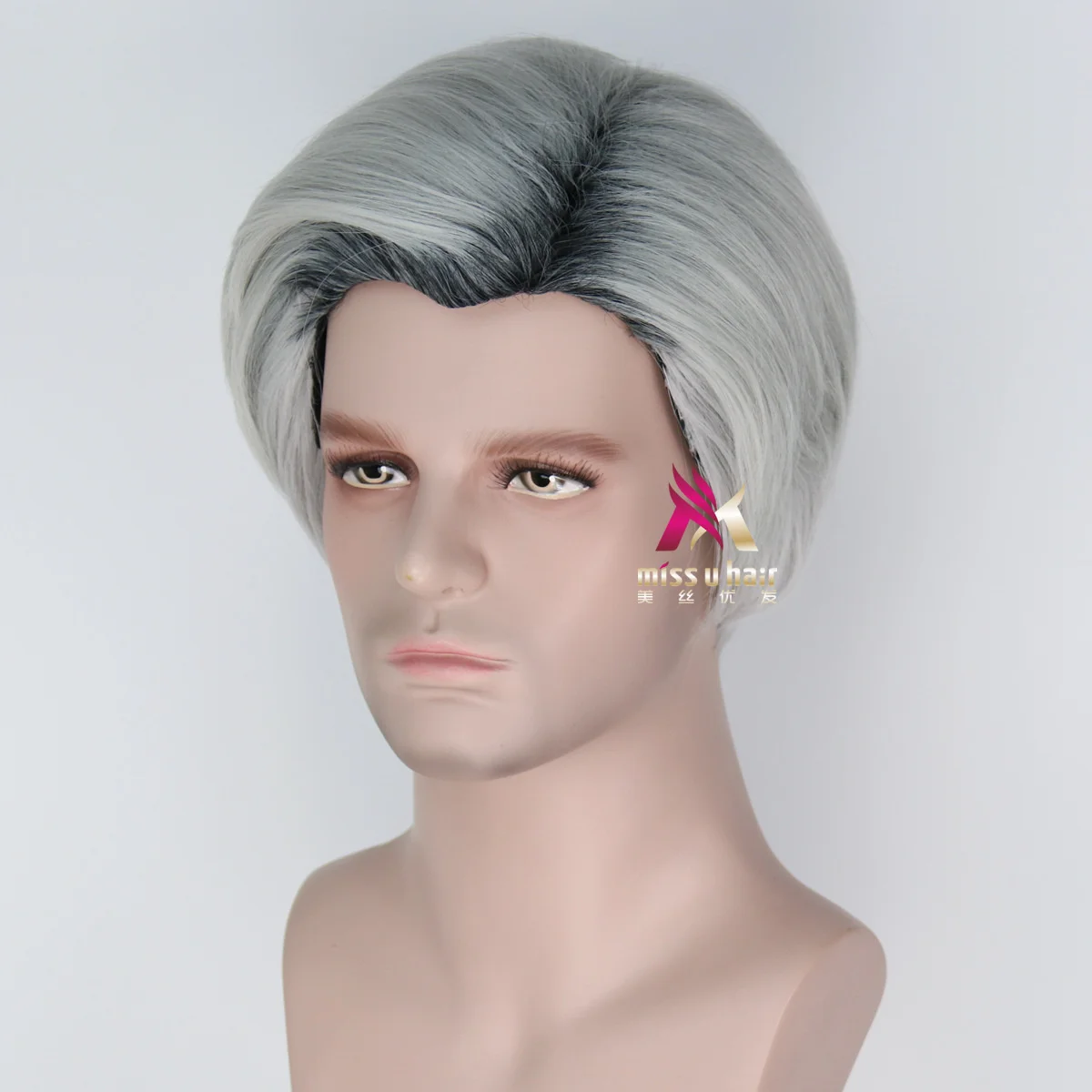 Хэллоуинский набор косплея с париком на частично коротких черно-белых волосах для выступления персонажа Карлоса из "Наследников".