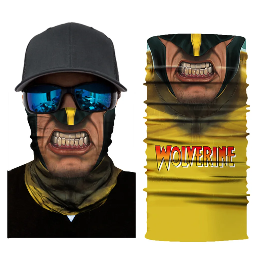 Балаклава с 3d рисунком черепа шарф-грелка для шеи гетра полуобложка лица