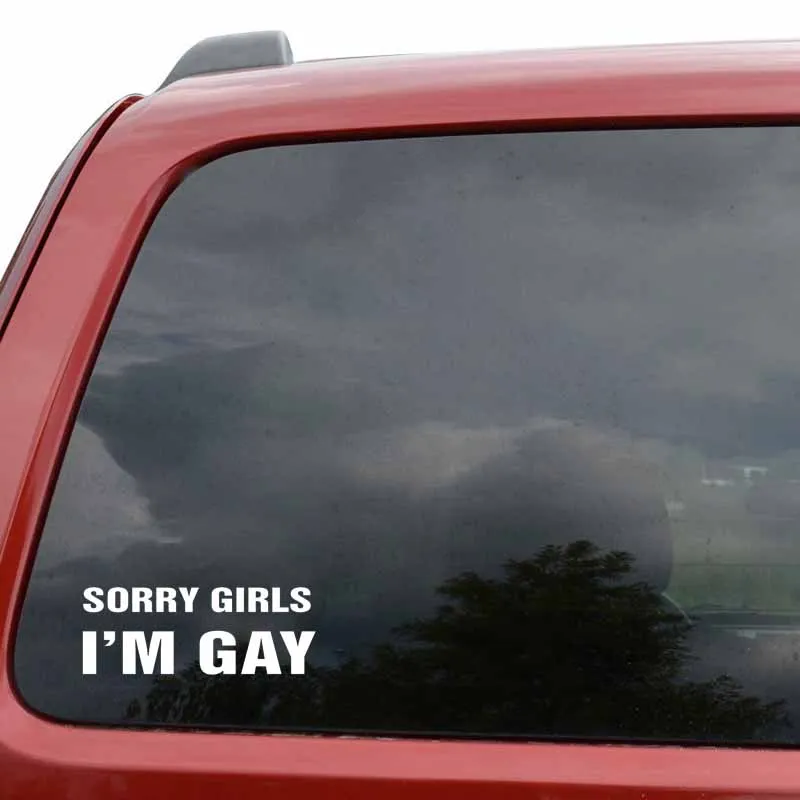 PLAY COOL Funny Sorry Girls I'm Gay Car Наклейка Автомобильные мотоциклы внешние аксессуары