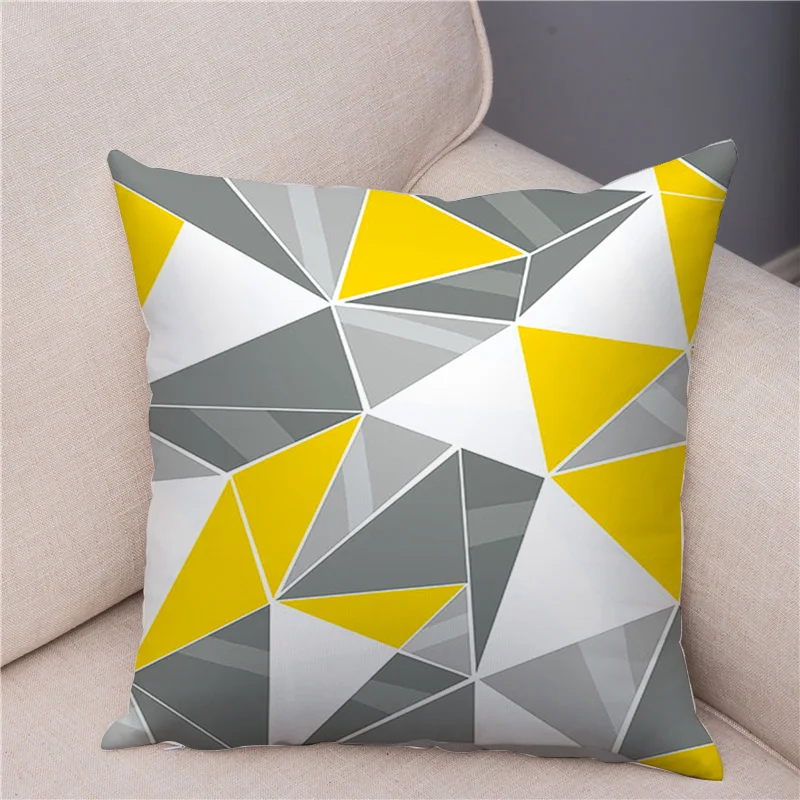 Fuwatacchi желтая Бриллиантовая волна искусственная подушка чехол для дома стула