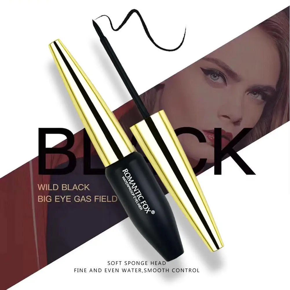 Синяя жидкая подводка для глаз в виде зоопарка черная стойкая не размазывающаяся