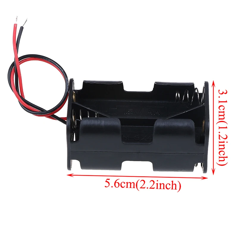 2 шт. черный пластиковый чехол держатель для батареи с проводом 4 батарей