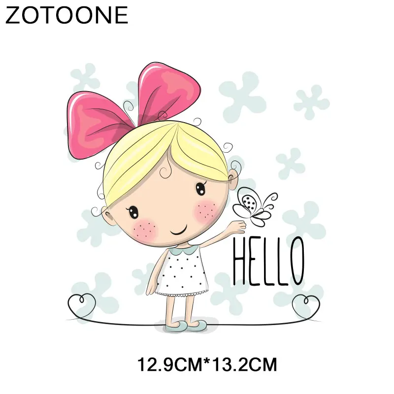 ZOTOONE Мультяшные нашивки для мальчиков и девочек термотрансферные наклейки