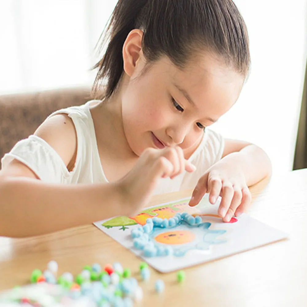 Картина с шариком для волос детская ручная работа Сделай Сам производство милый