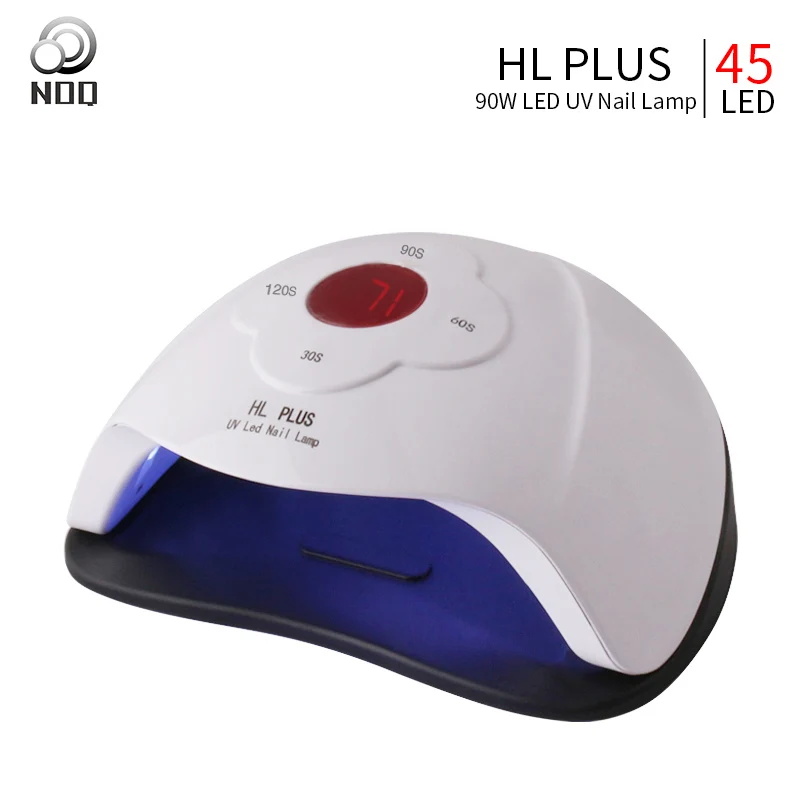 NOQ HL Plus УФ светодиодный светильник для ногтей Max90W Сушилка для ногтей ледяная лампа 45 шариков для маникюрного аппарата сушка гель-лака 4 цвета