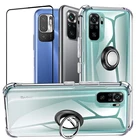 xiaomi redmi note 11pr Силиконовый чехол для redmi 10 note 10 чохли redmi note10 pro 10s чехол редми ноут 10 9c нфс 9т 9 про Противоударный чехол redmi note 10 s бампер с кольцом на  редми нот 9 редми 10 чехол Redmi 10