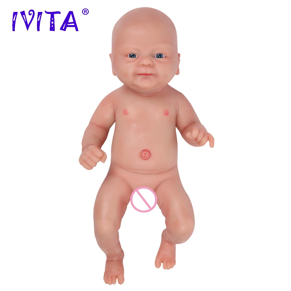 IVITA WB1512, 14 дюймов, 1,65 кг, полностью Мягкие силиконовые куклы-Реборн, реалистичные, имитированные, bonecas, Глаза открываются, улыбка, Игрушки для маленьких мальчиков