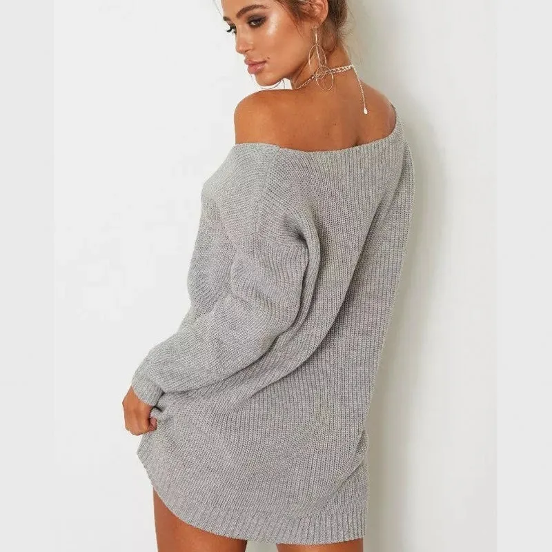 

Sexy V Neck Womens Sweater Pullover Slim Fit Knitted Casual Night Club Female Tops Long Sleeved Autumn Winter Streetwear