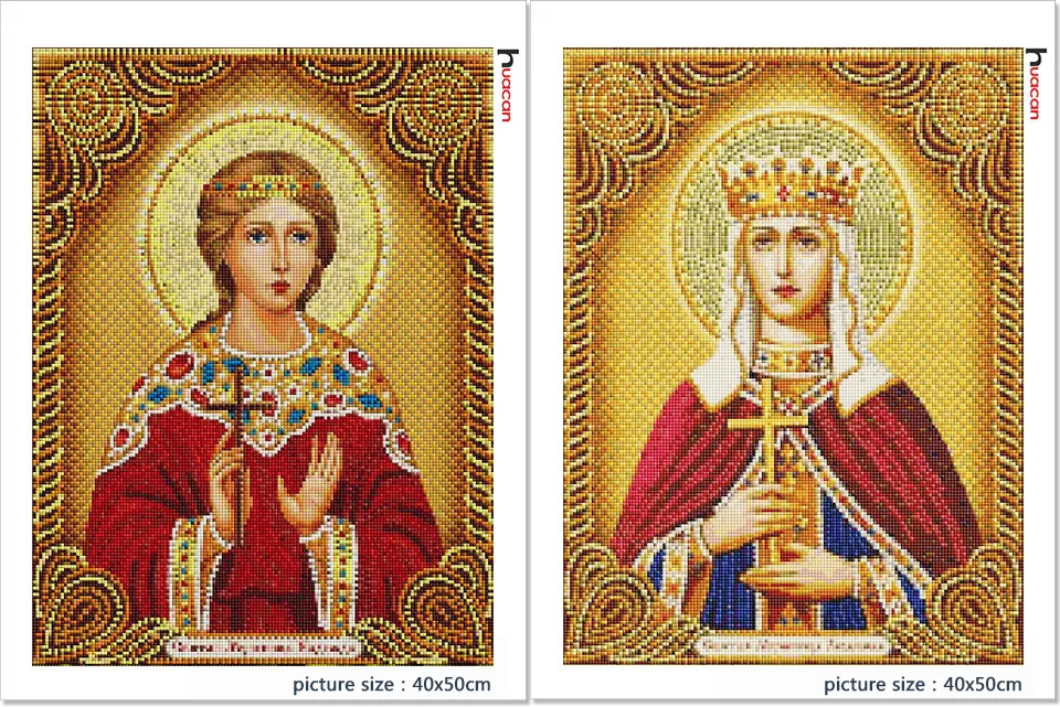 Huacan Diamond Painting Madonna Full Square Diamond Embroidery Religion Home Decoration 5D Diy Mosaic Rhinestone Gift