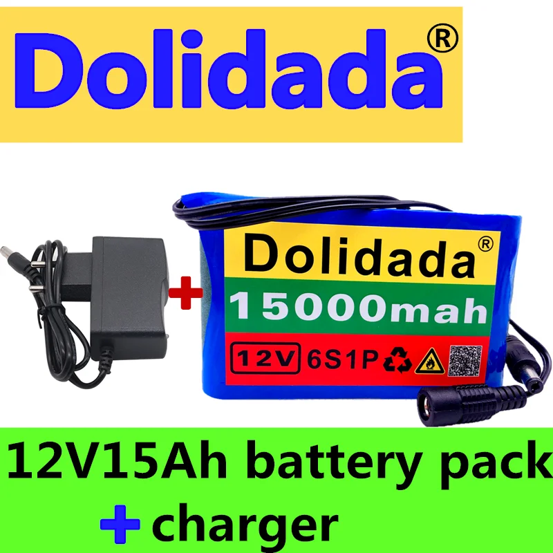 Портативный супер 12V 15000mah батарея Перезаряжаемые комплект литий ионный батарей