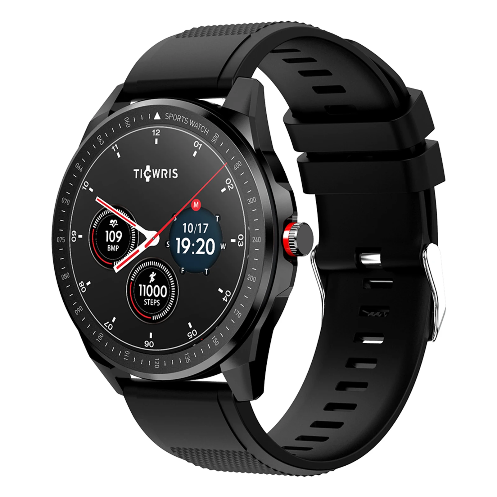

TICWRIS RS Smart Watch Men 1.3 inch TFT Touch Screen IP68 Waterproof BT 5.0 Heart Rate Monitor Fitness Tracker Smartwatch