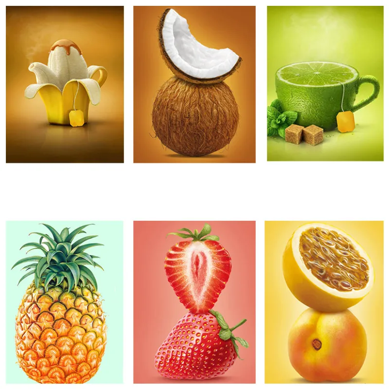 

Diamond Painting 5D Diamonds DIY Fruit Cross Stitch Full Square Round Drill Embroidery Colorful Handmade Home Room Wall Decor