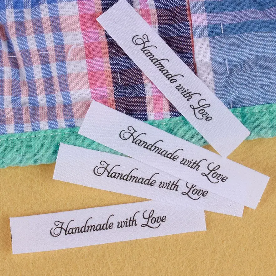 

Custom Sewing label, Custom Clothing Labels - Fabric Tags, Logo or Text, Cotton Ribbon, Custom Design, Handmade labe (MD1015)